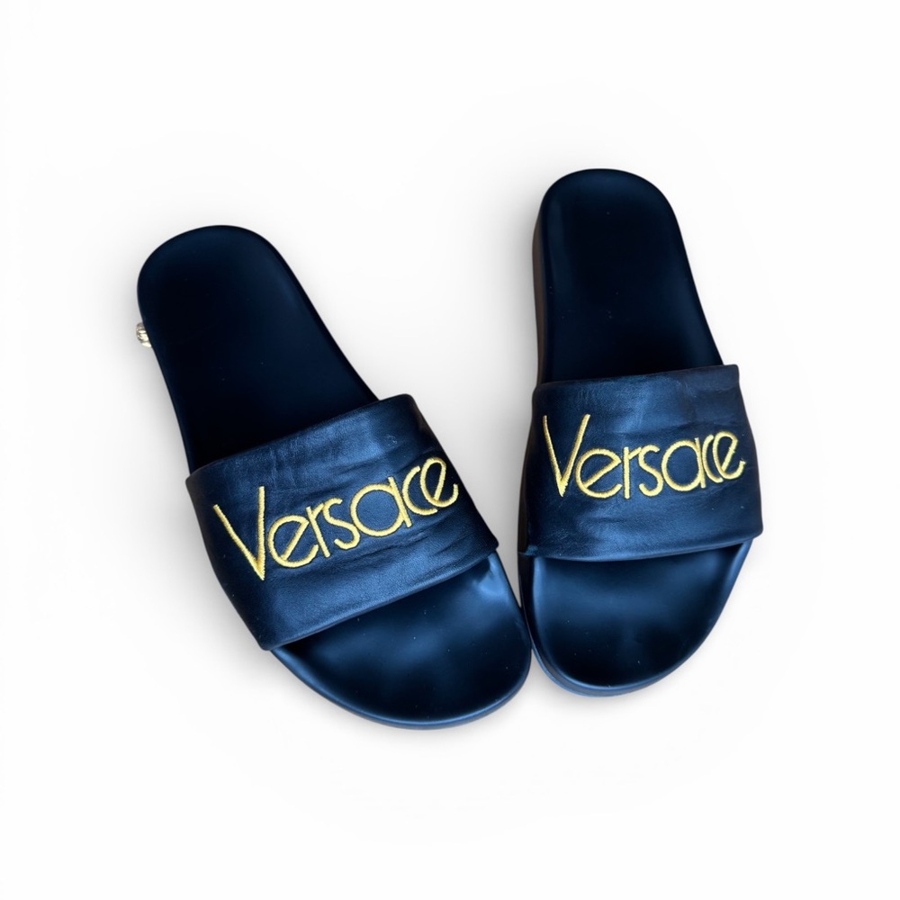 Versace Black and Gold Sandals
